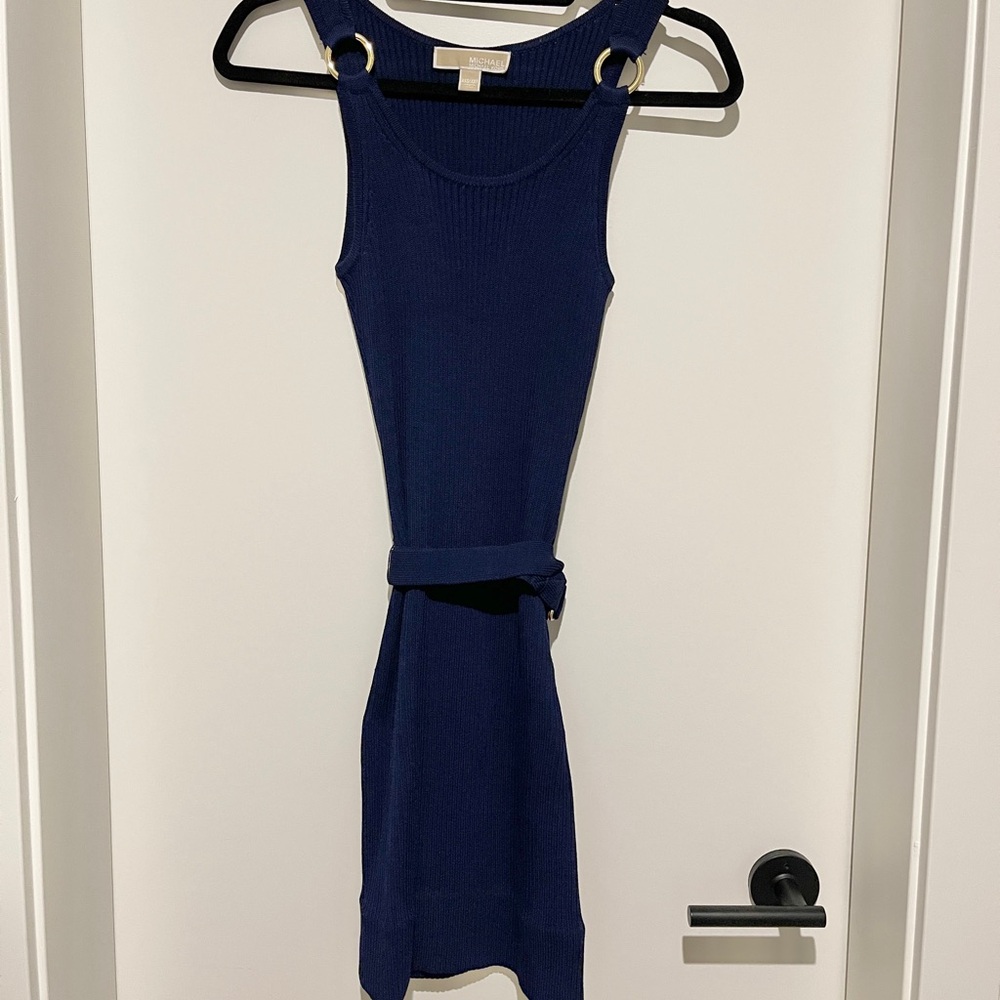 MICHAEL Michael Kors Deep Blue Sleeveless Mini Dress